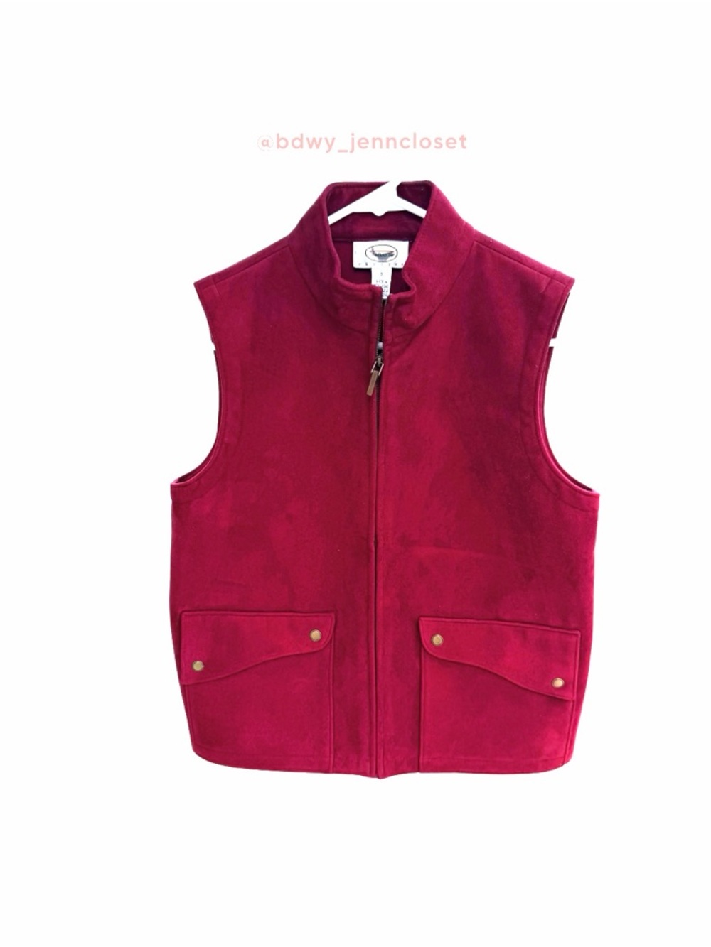 🆕Talbots Petite Front Zip/Faux Suede Vest